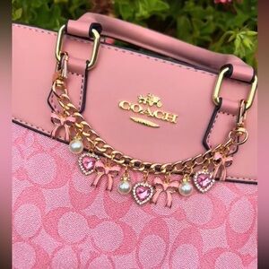 PINK BOW PURSE CHARM CHAIN